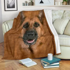 Premium Blanket German Shepherd Face Hair