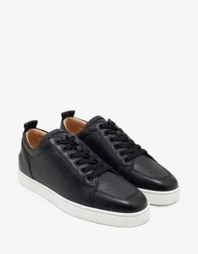 Rantulow Black Grain Leather Trainers