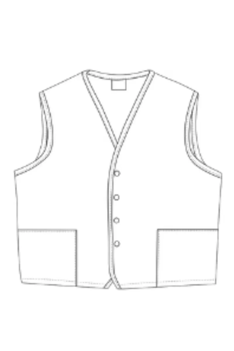 Red 4-Button Unisex Vest with 2 Pockets