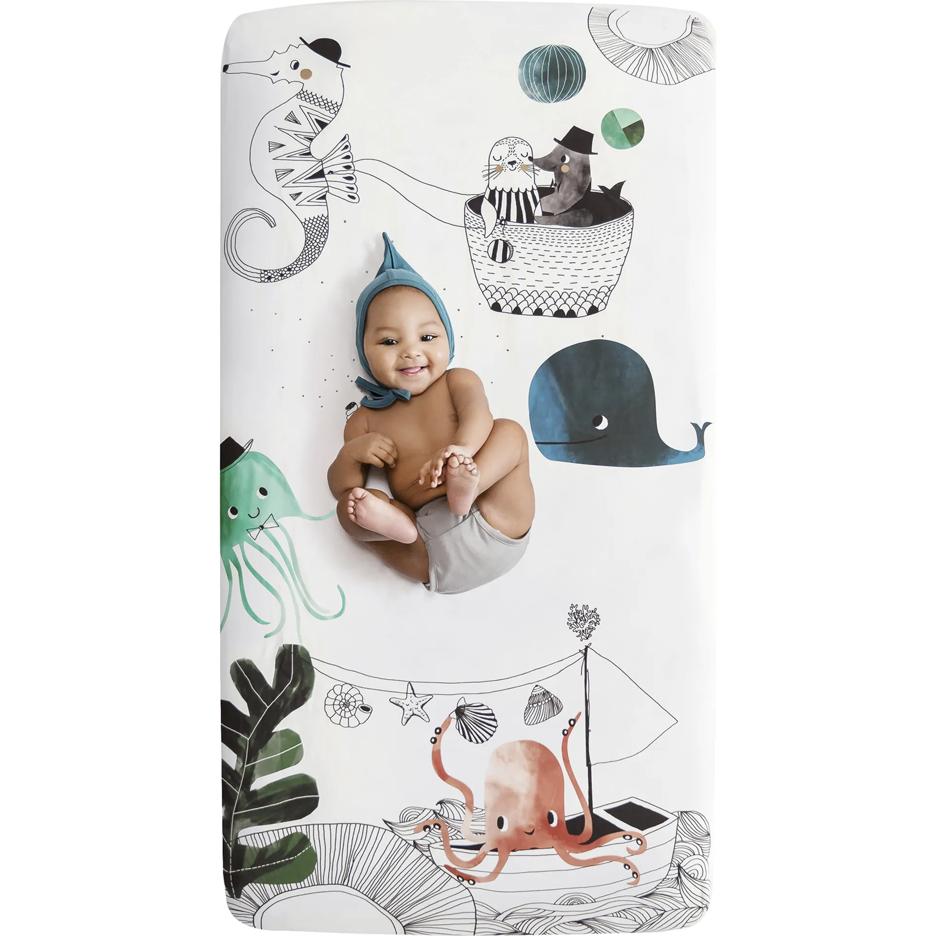 Rookie Humans Underwater Love Standard Crib Sheet