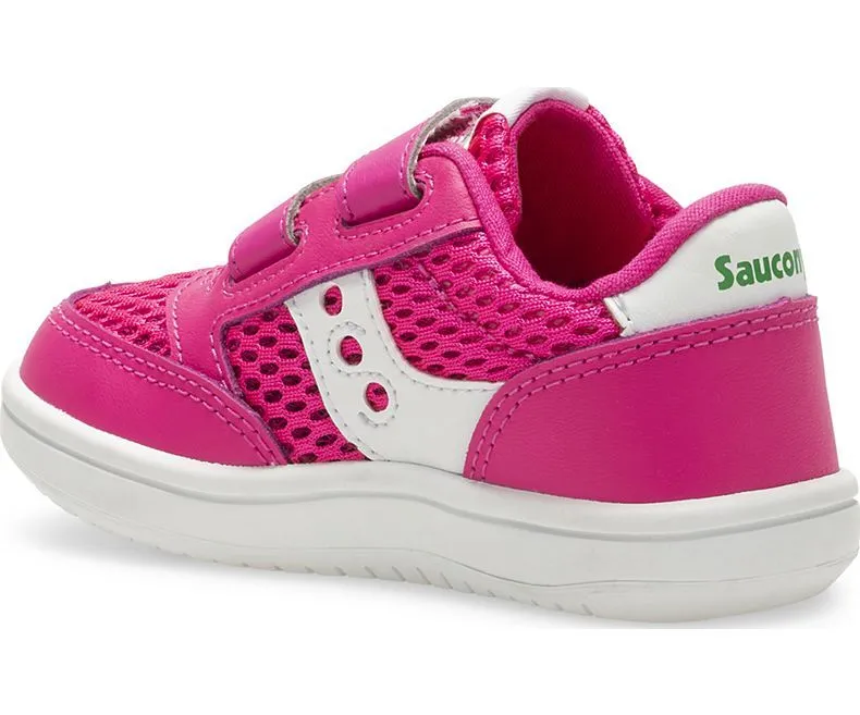 Saucony (Little Girls) Baby Jazz Velcro- Pink/White