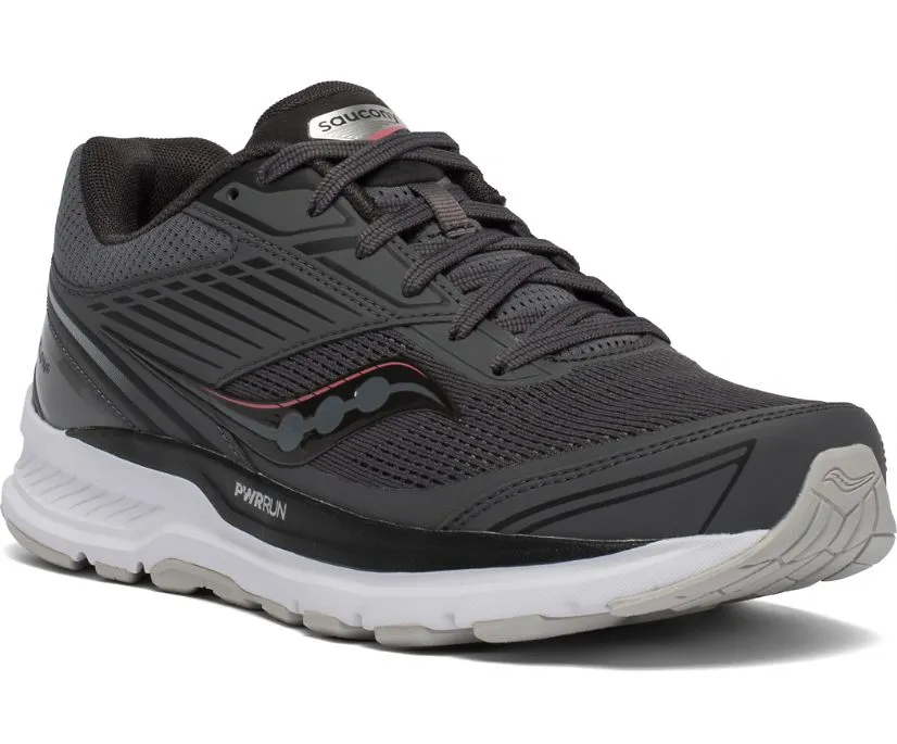 Saucony Womens Echelon 8 Running Shoe- Charcoal/Cherry