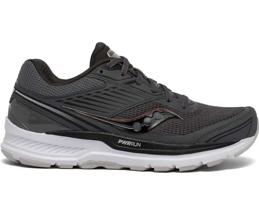 Saucony Womens Echelon 8 Running Shoe- Charcoal/Cherry