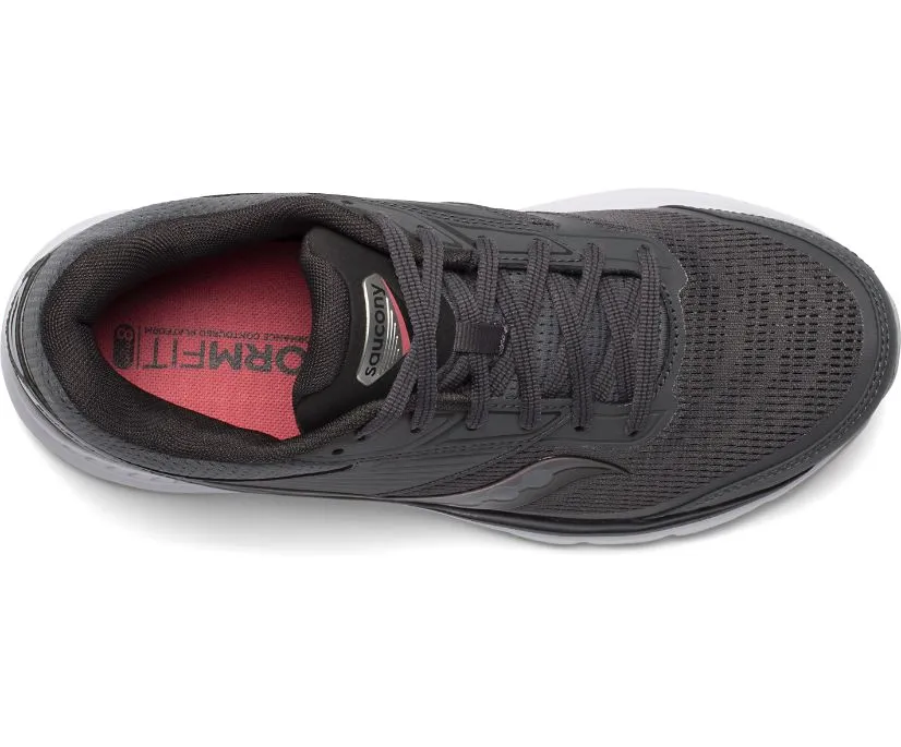 Saucony Womens Echelon 8 Running Shoe- Charcoal/Cherry