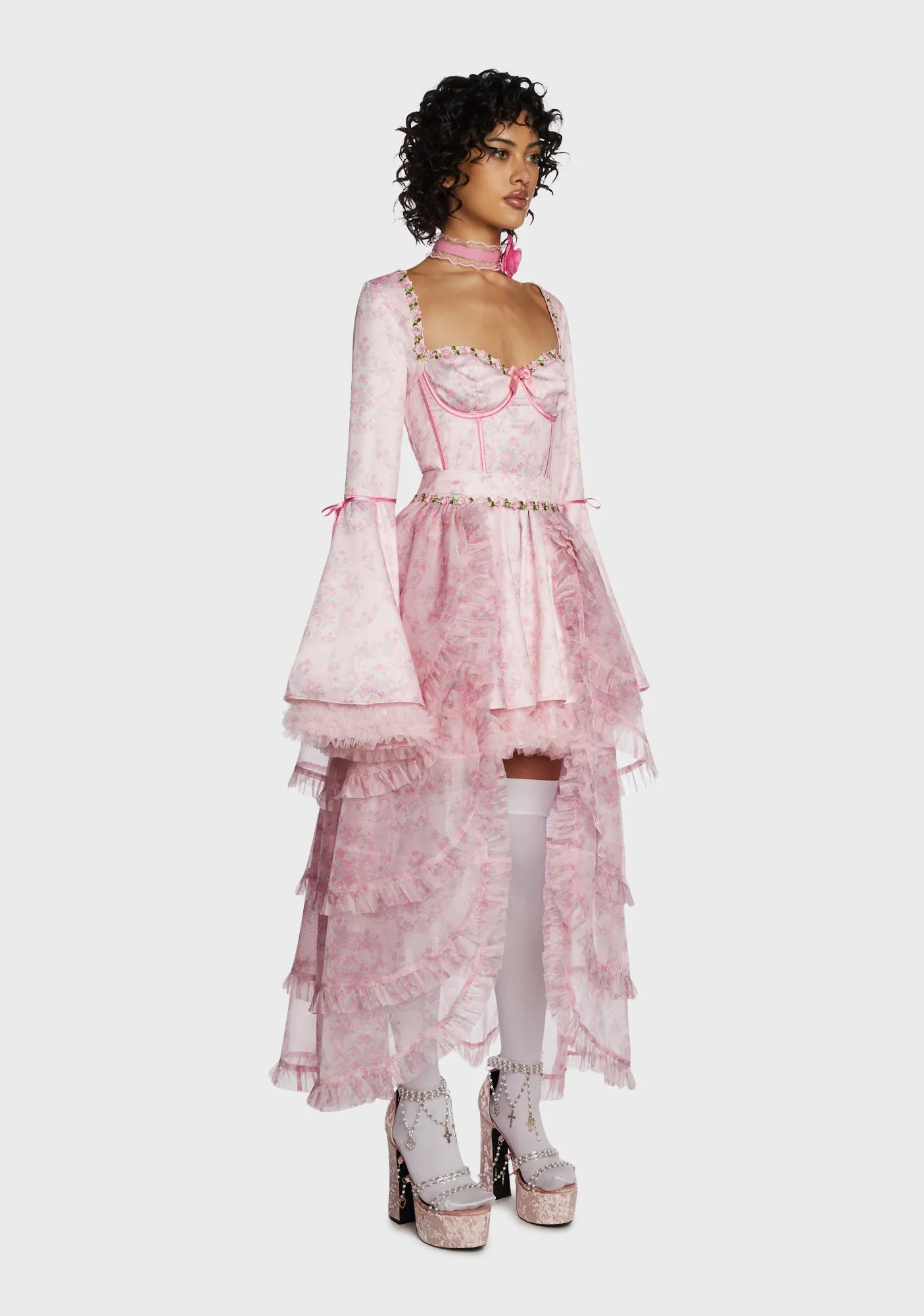 Scandal Sheet Organza Overskirt - Pink-