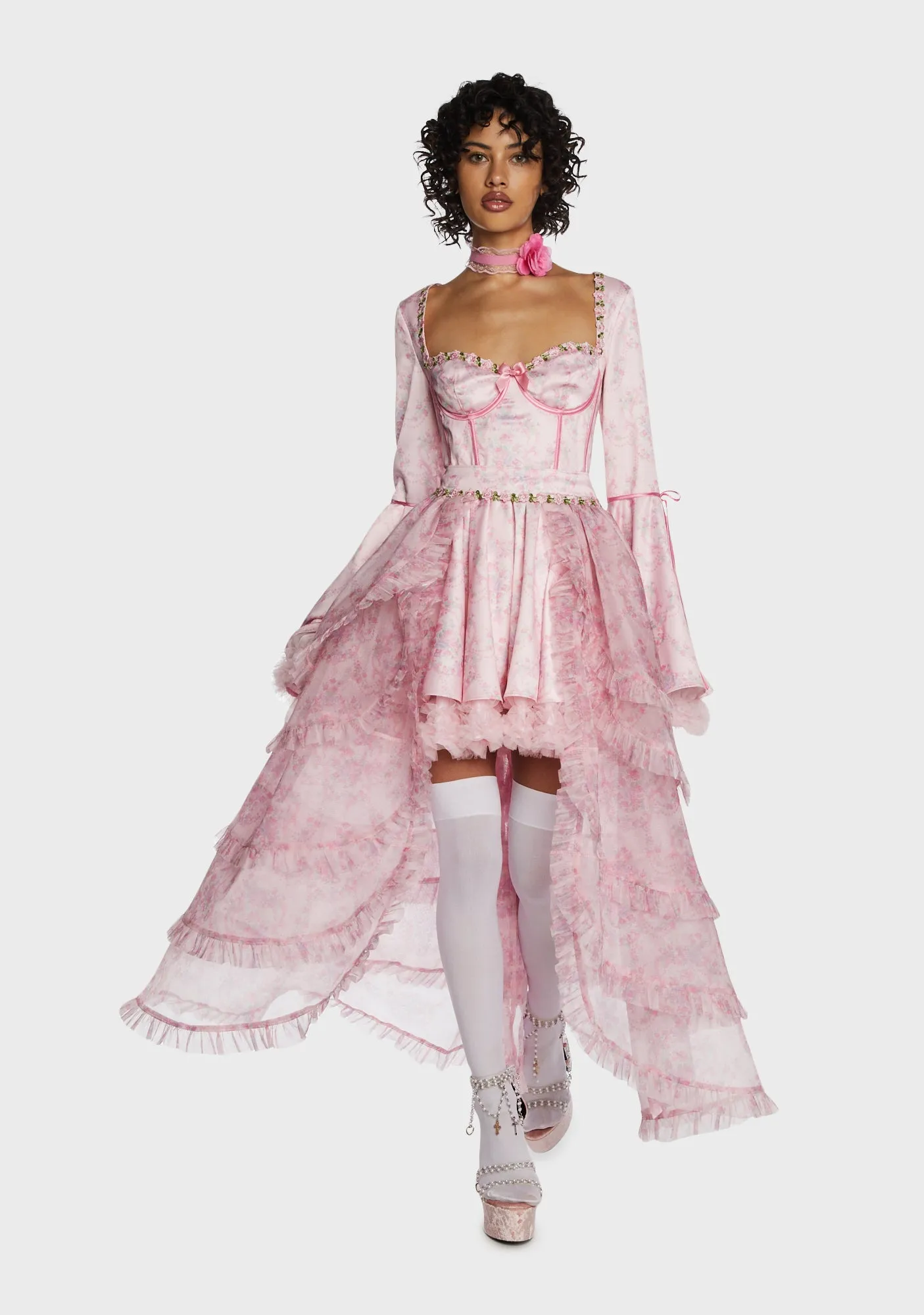 Scandal Sheet Organza Overskirt - Pink-