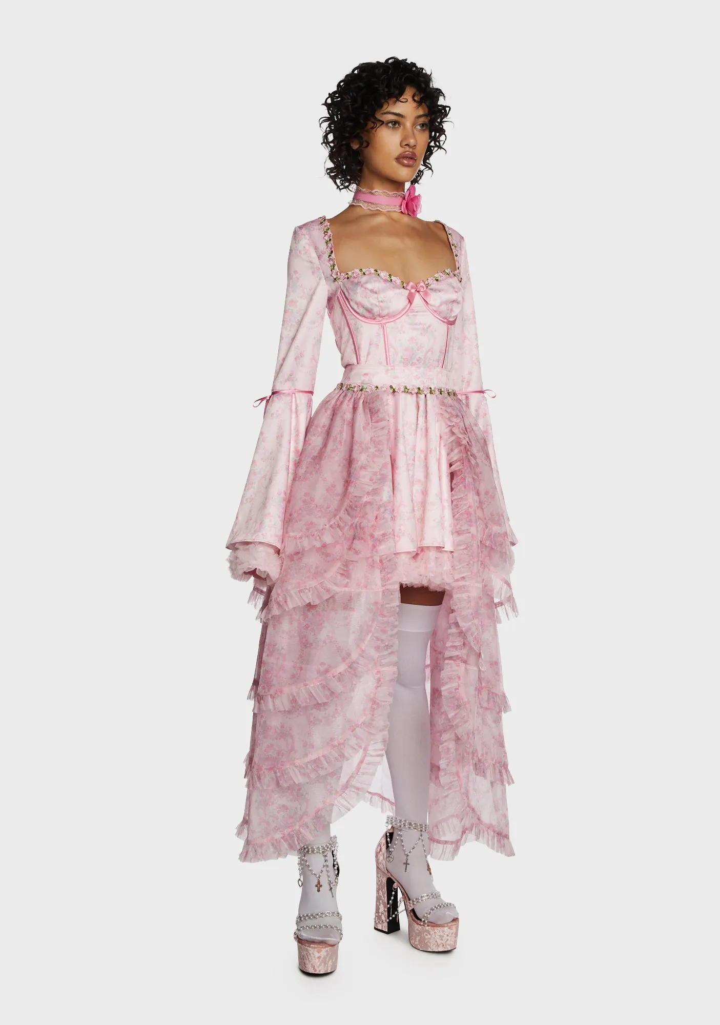 Scandal Sheet Organza Overskirt - Pink-