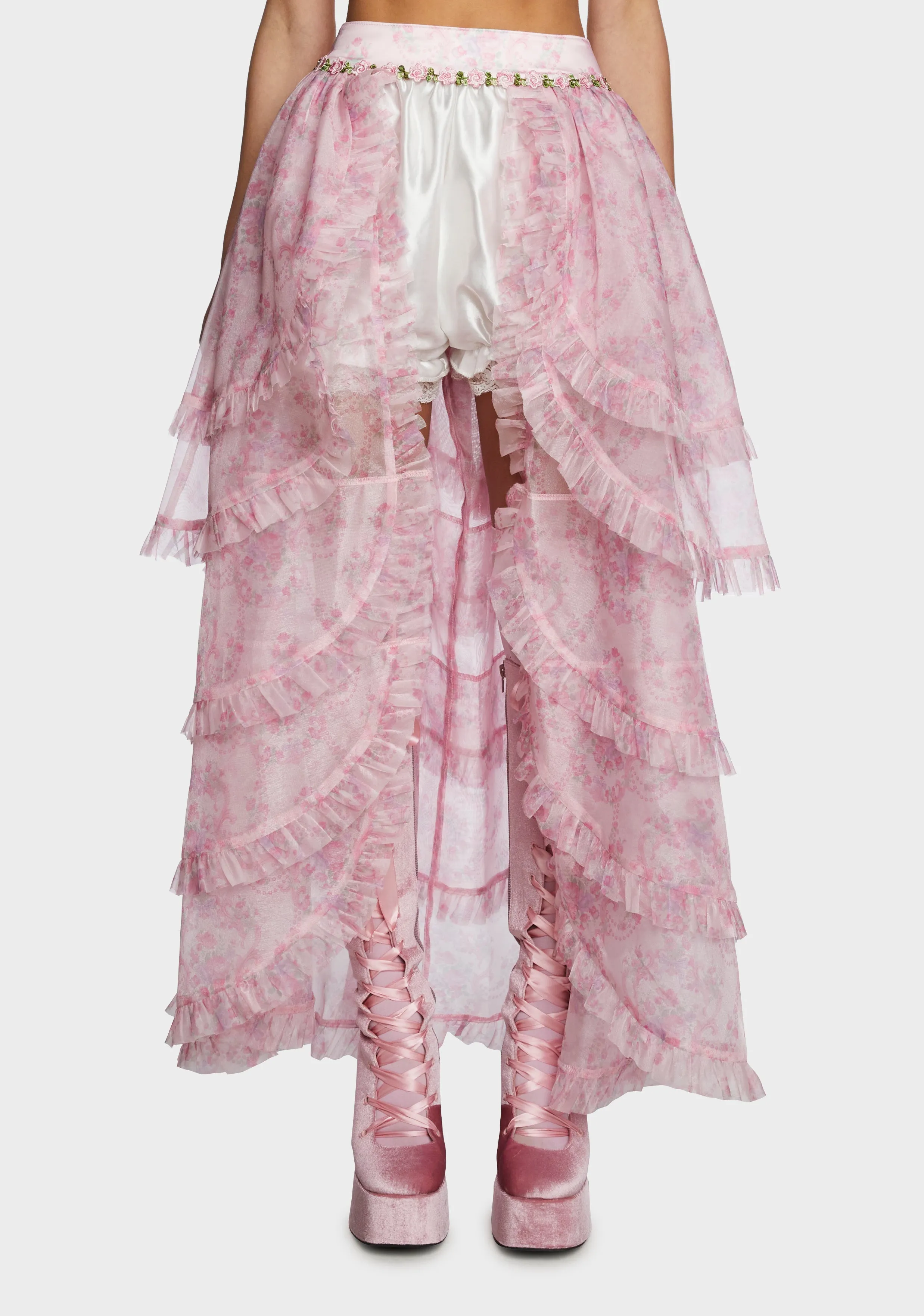 Scandal Sheet Organza Overskirt - Pink-