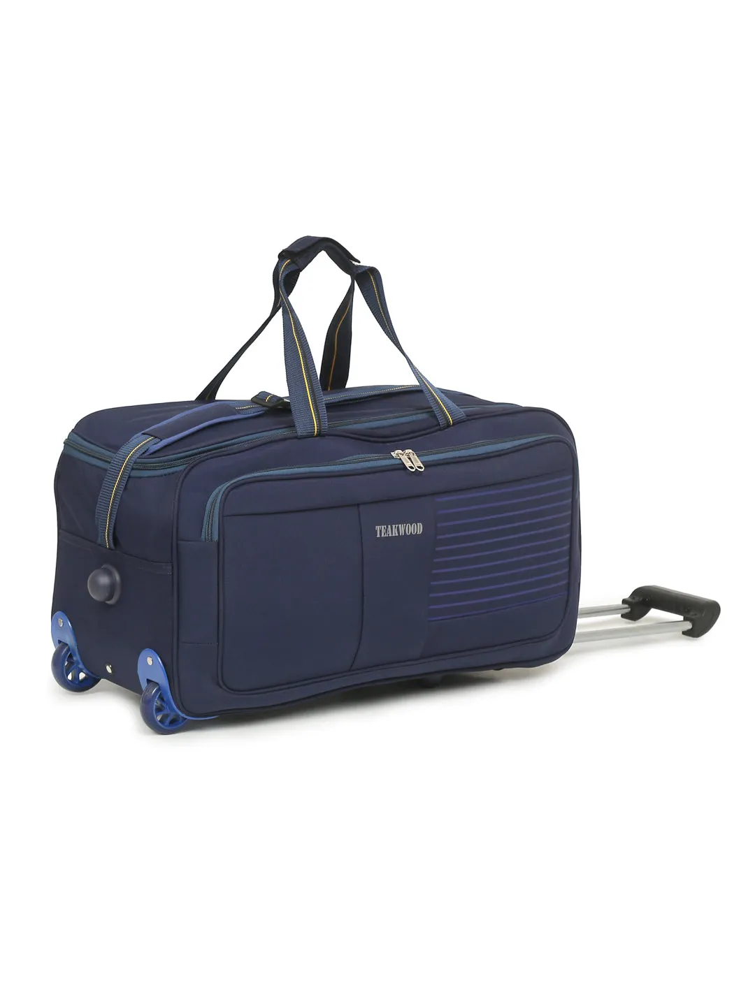 Set of Teakwood Rolling Duffel Travel Bag (Blue)