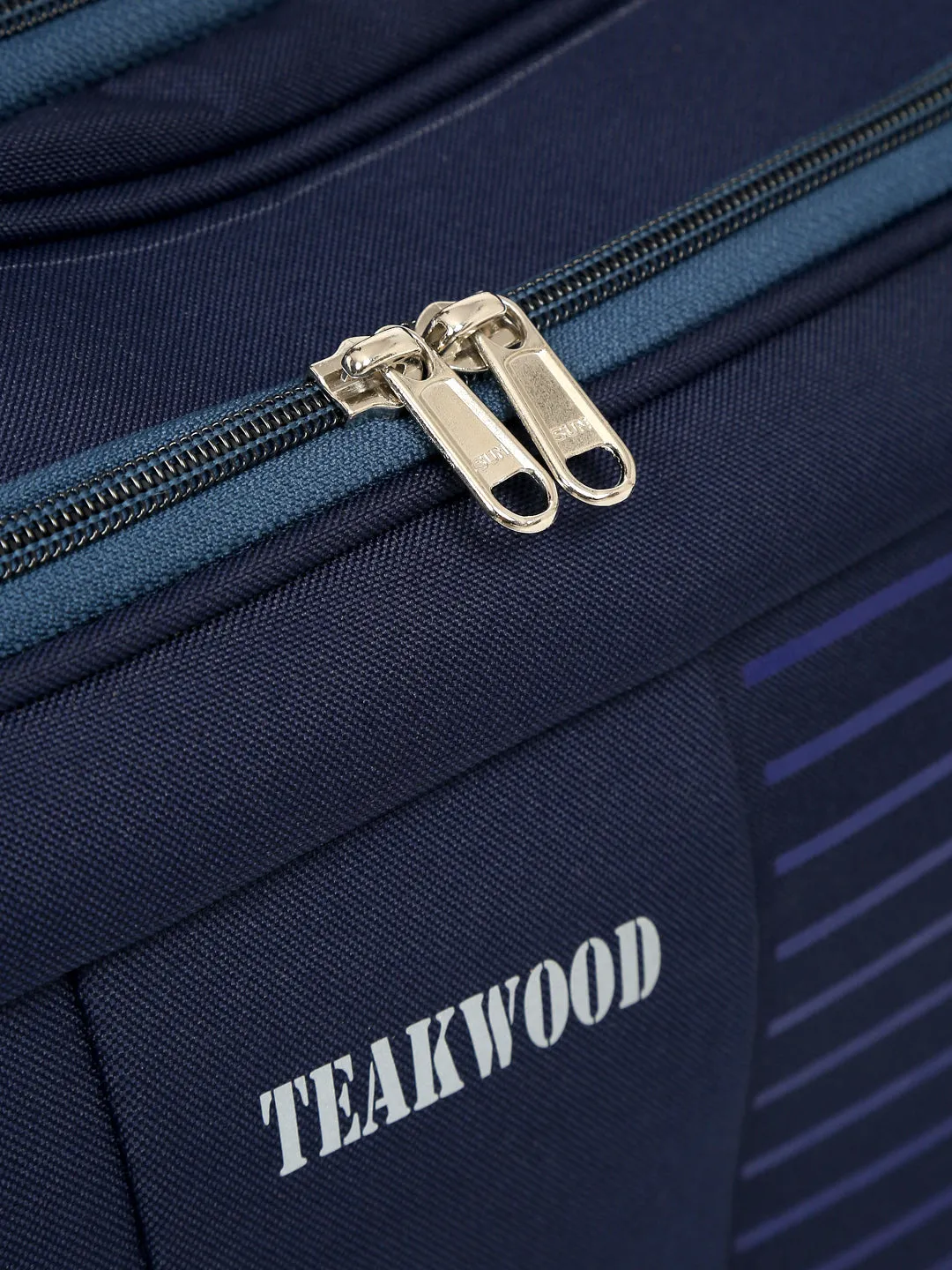 Set of Teakwood Rolling Duffel Travel Bag (Blue)