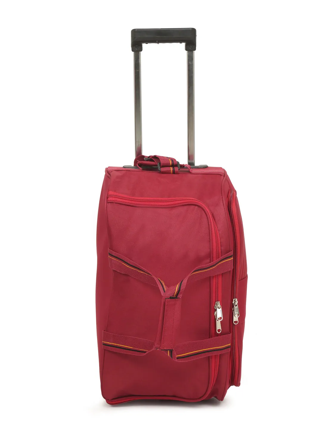 Set of Teakwood Rolling Duffel Travel Bag (Red)