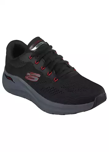 Skechers Mens Black Mesh/Red Trim Arch Fit 2.0 Trainers | Kaleidoscope