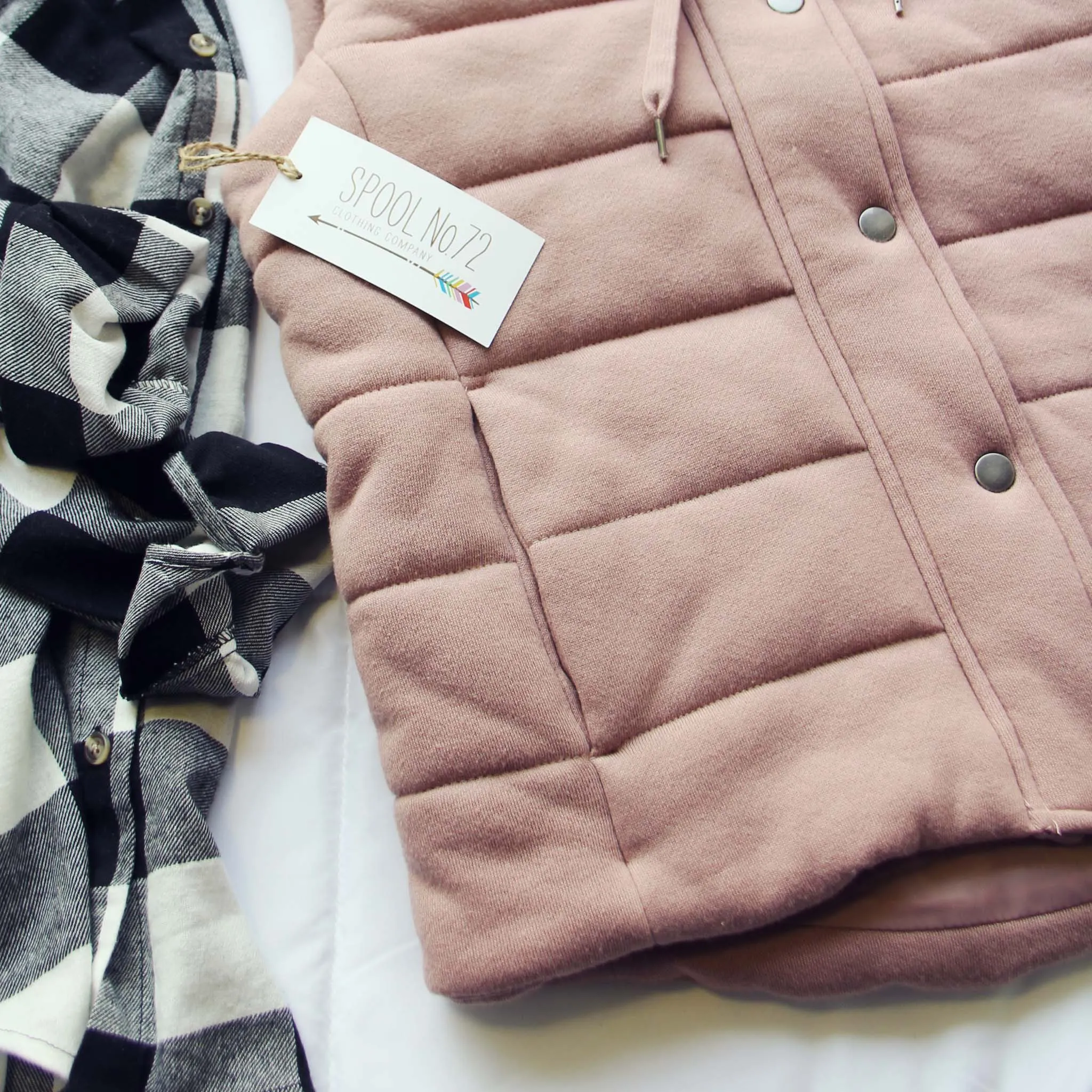 Stadium Cloth Vest in Mauve