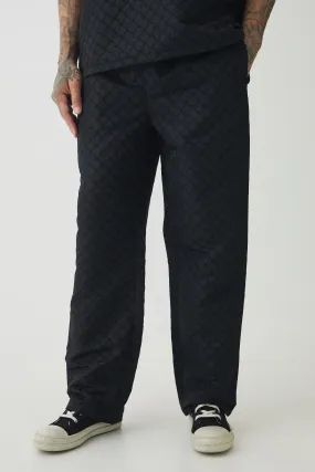 Tall 3D Texture Relaxed Fit Trousers