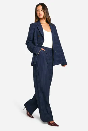 Tall Pinstripe Wide Leg Trousers