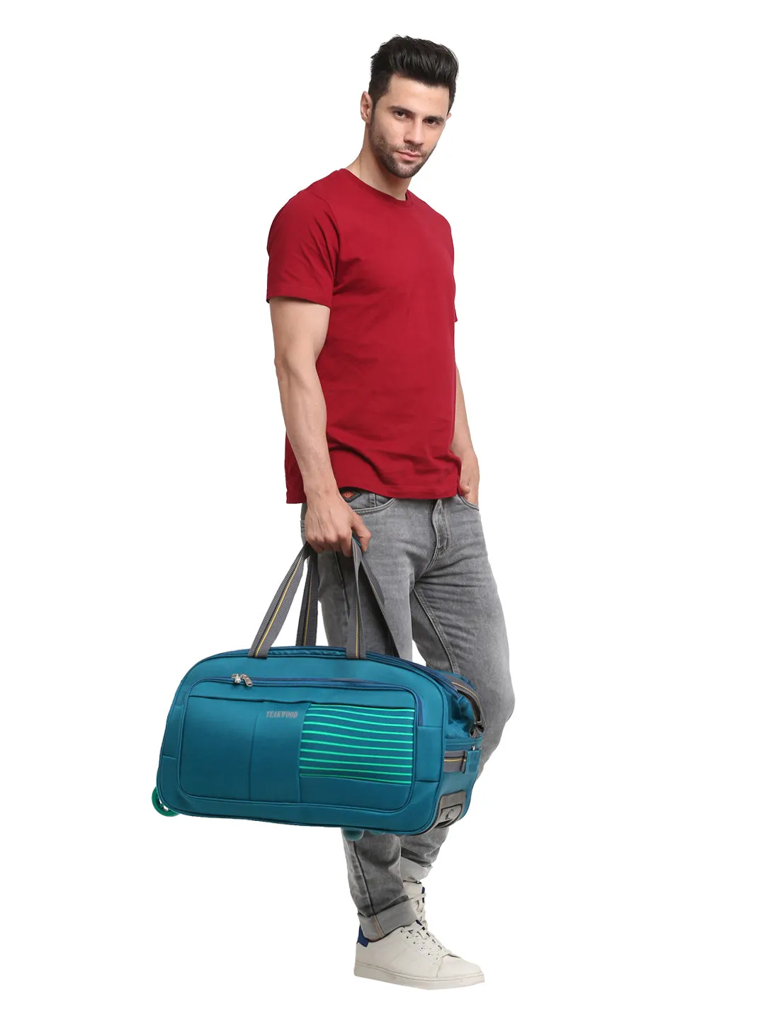 Teakwood Rolling Medium Duffel Travel Bag (Teal)