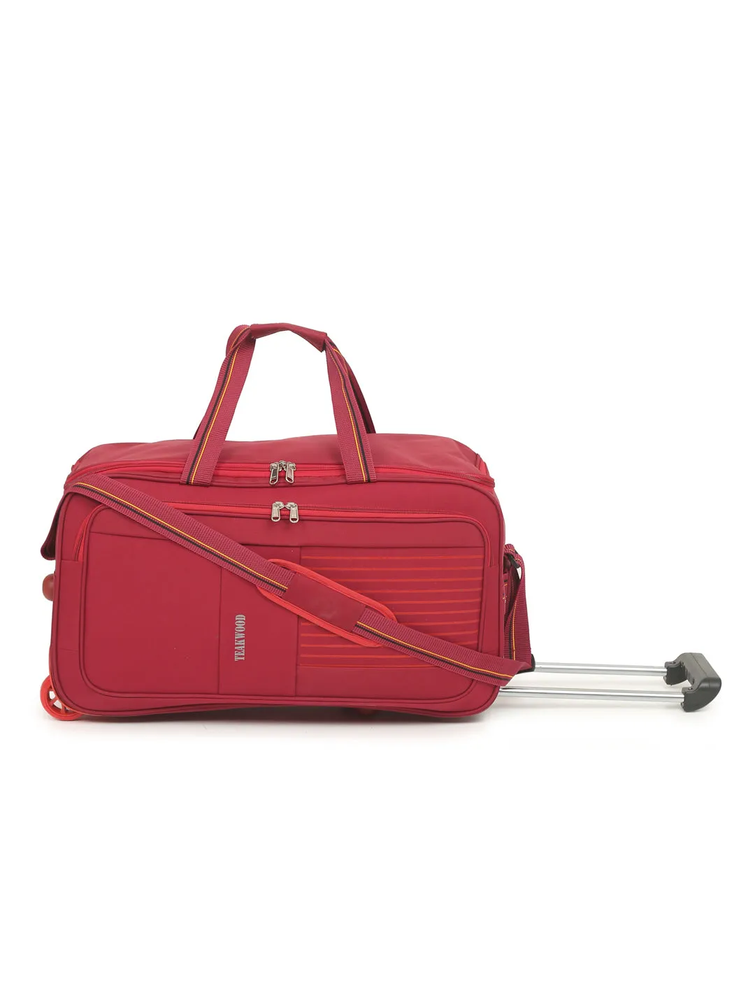 Teakwood Rolling Small Duffel Travel Bag (Red)