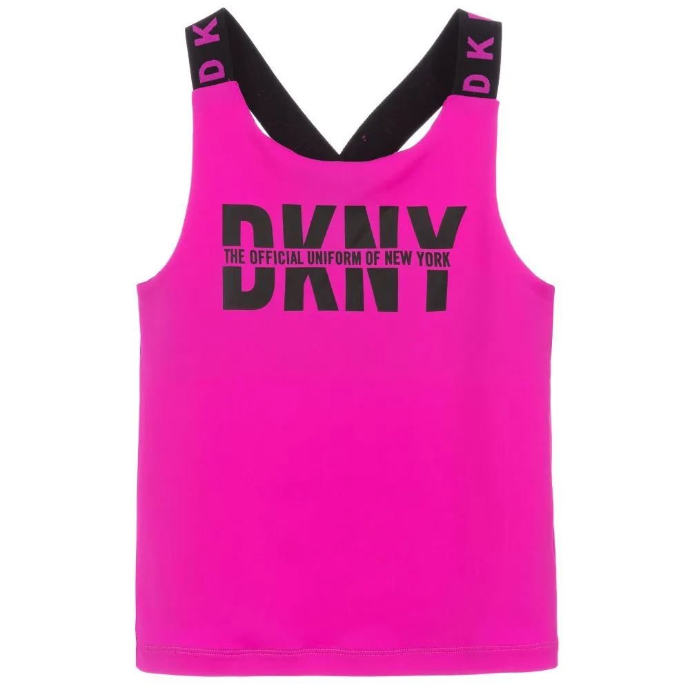 Teen Pink Logo Vest Top