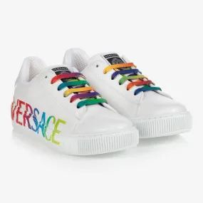 Teen White Leather Trainers