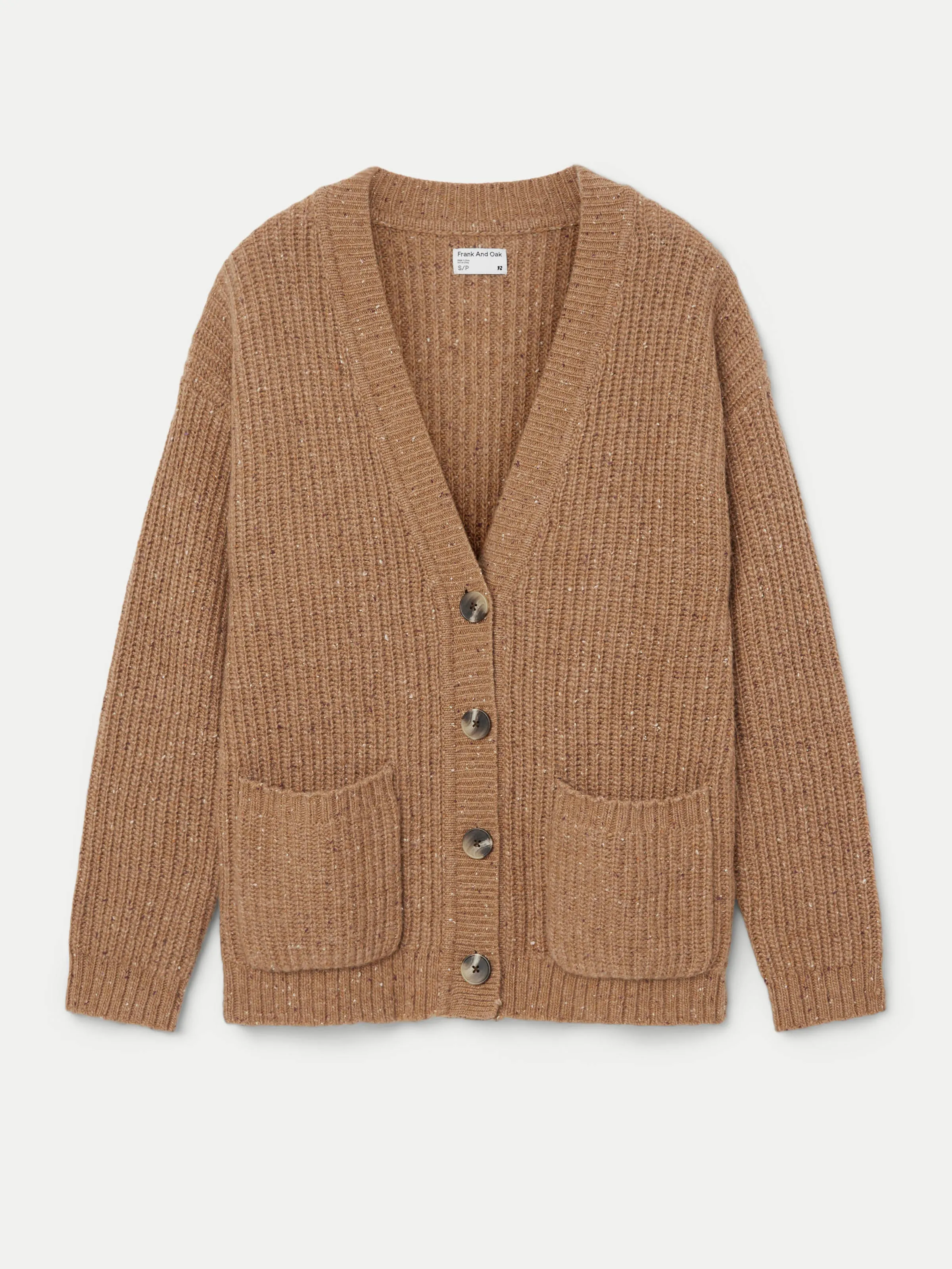 The Comfort Donegal Cardigan in Light Beige