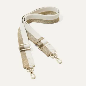 The Crossbody Strap in Gold and White