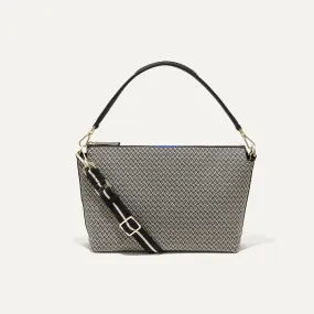 The Daily Crossbody in Black Mist Herringbone