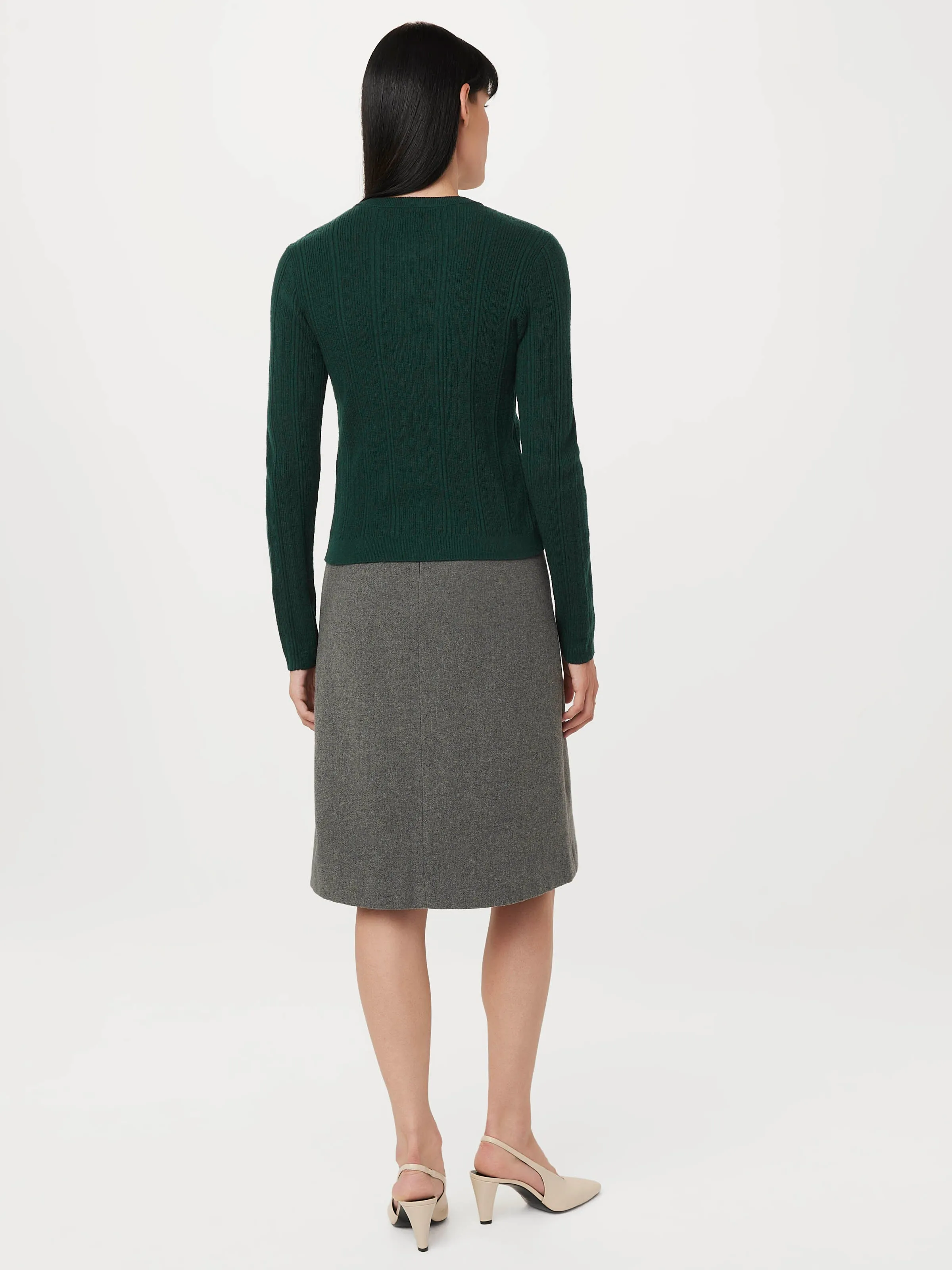 The Merino Wool Fitted Cardigan in Pine Grove