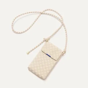 The Phone Crossbody in White Sand