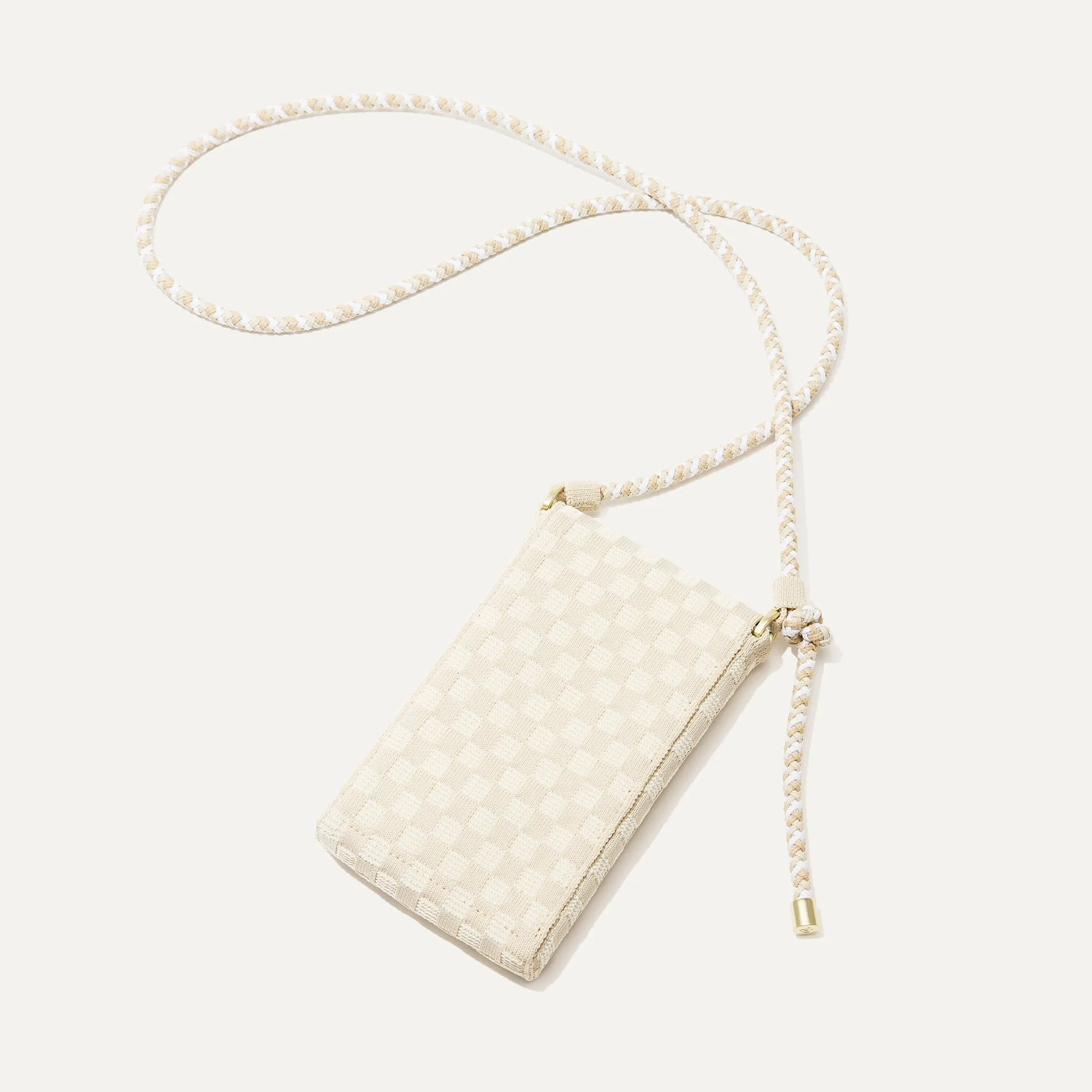 The Phone Crossbody in White Sand