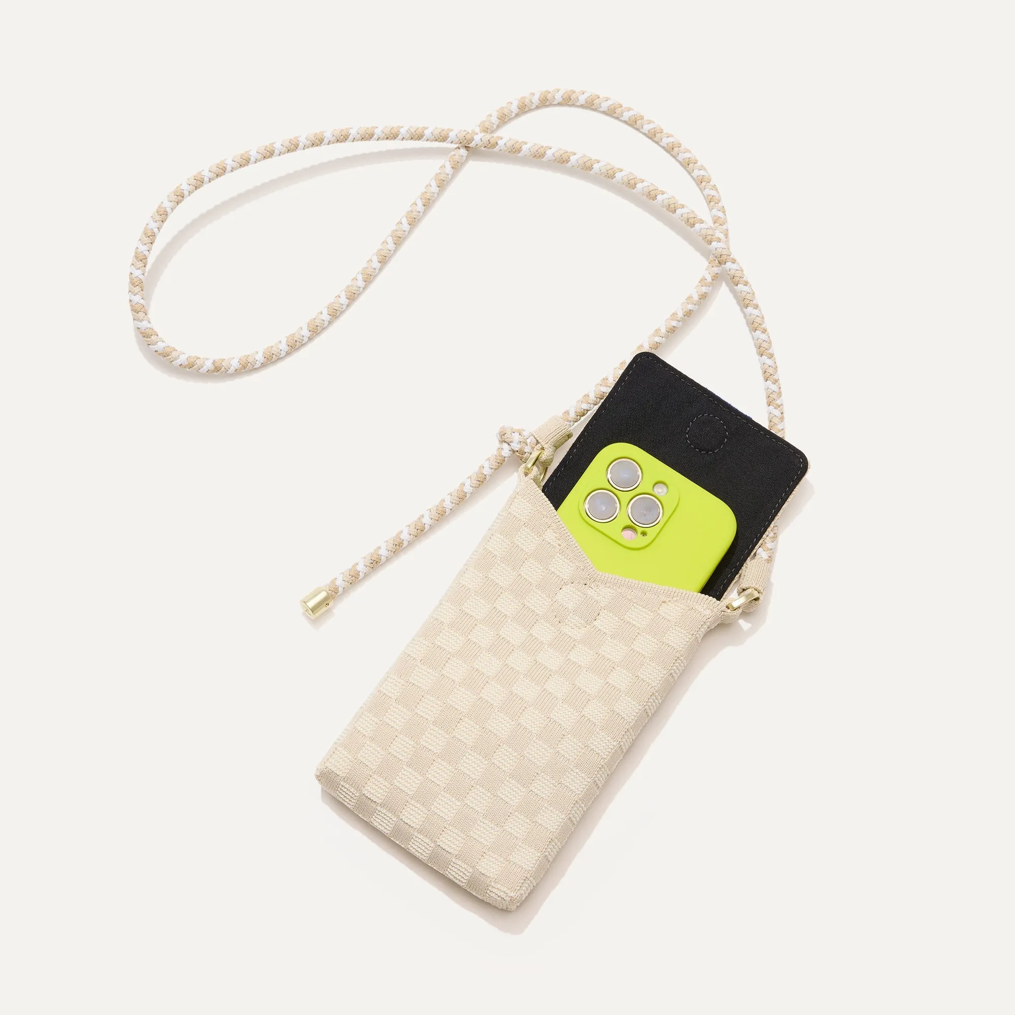 The Phone Crossbody in White Sand