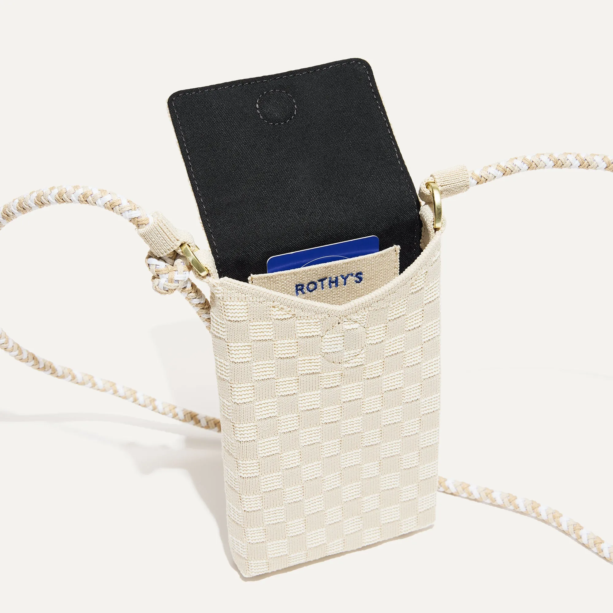 The Phone Crossbody in White Sand