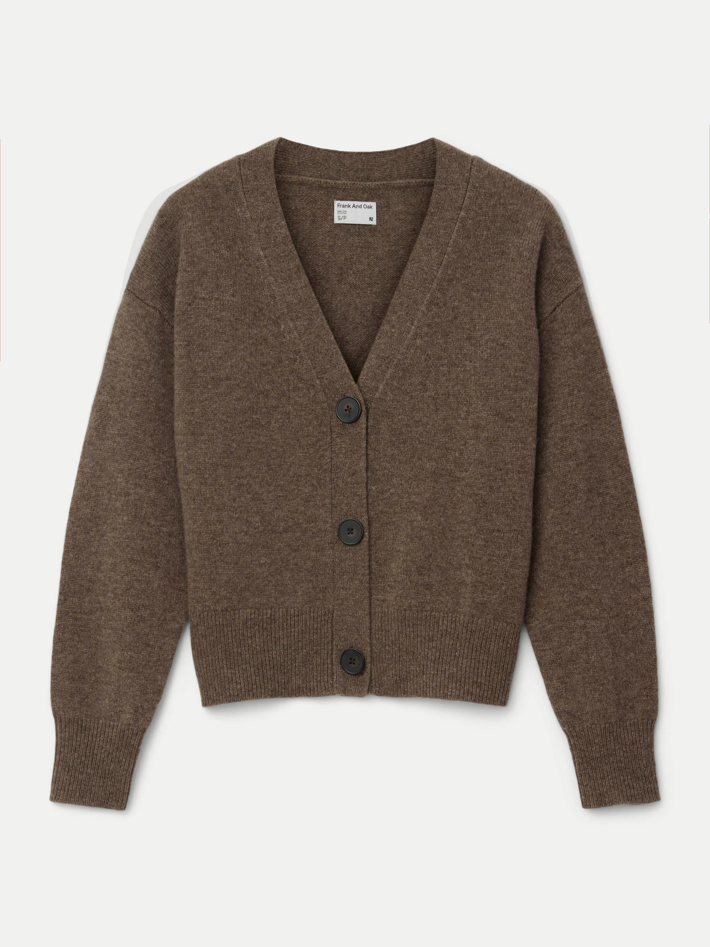 The Yak Wool Cardigan in Dark Taupe