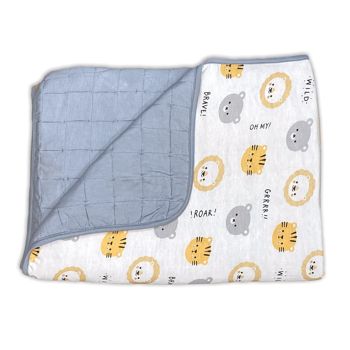 Toddler Blanket 1.0 TOG (4 Season Bamboo Quilted Blanket) Lion Tiger & Bears Print