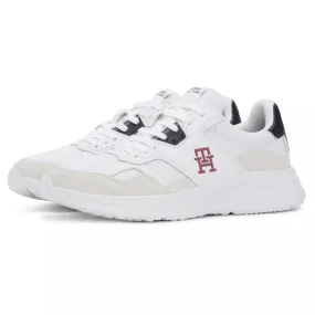 Tommy Hilfiger Modern Mixed Texture Trainers in White