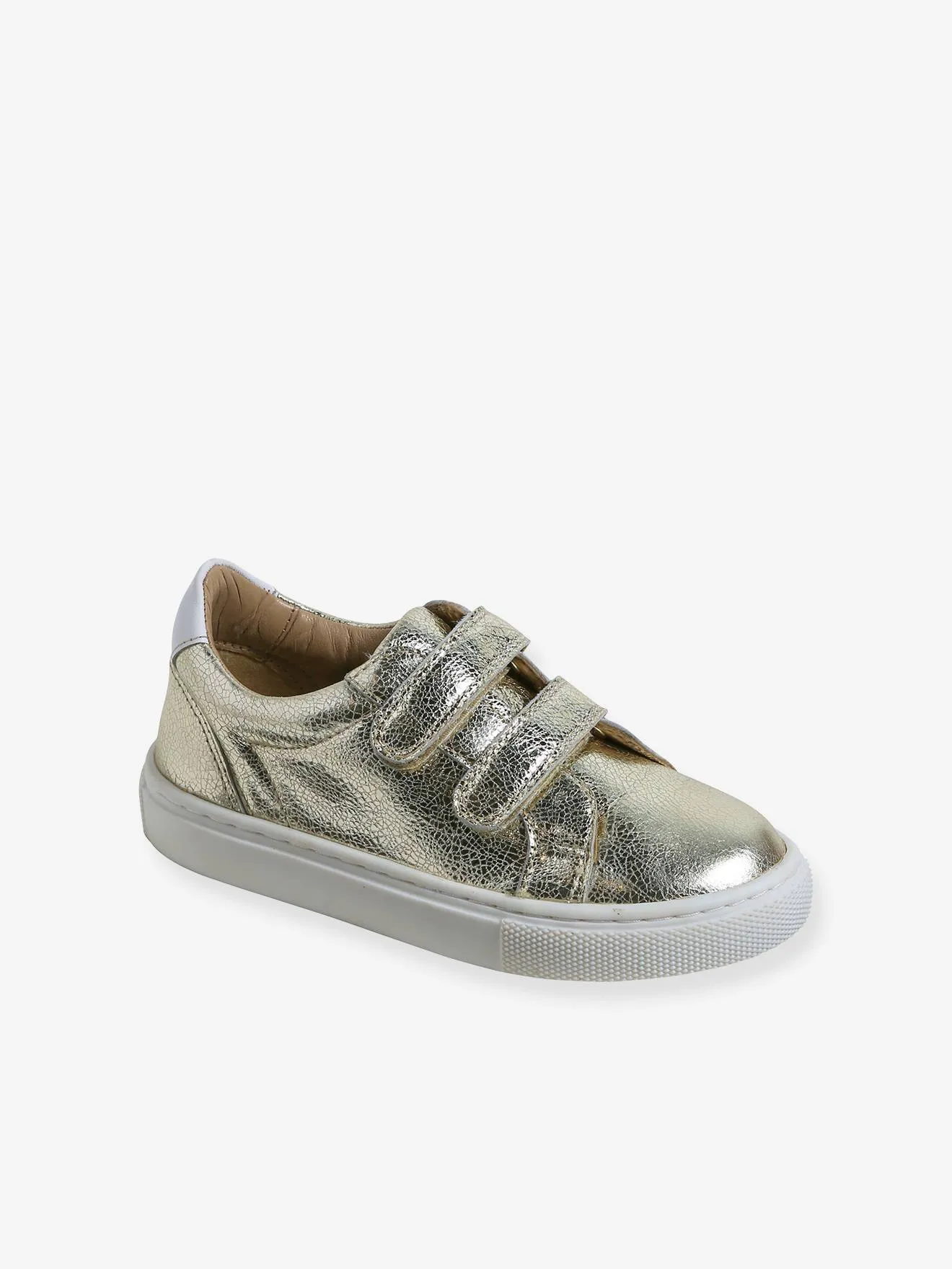 Trainers in Golden Leather for Children - gold