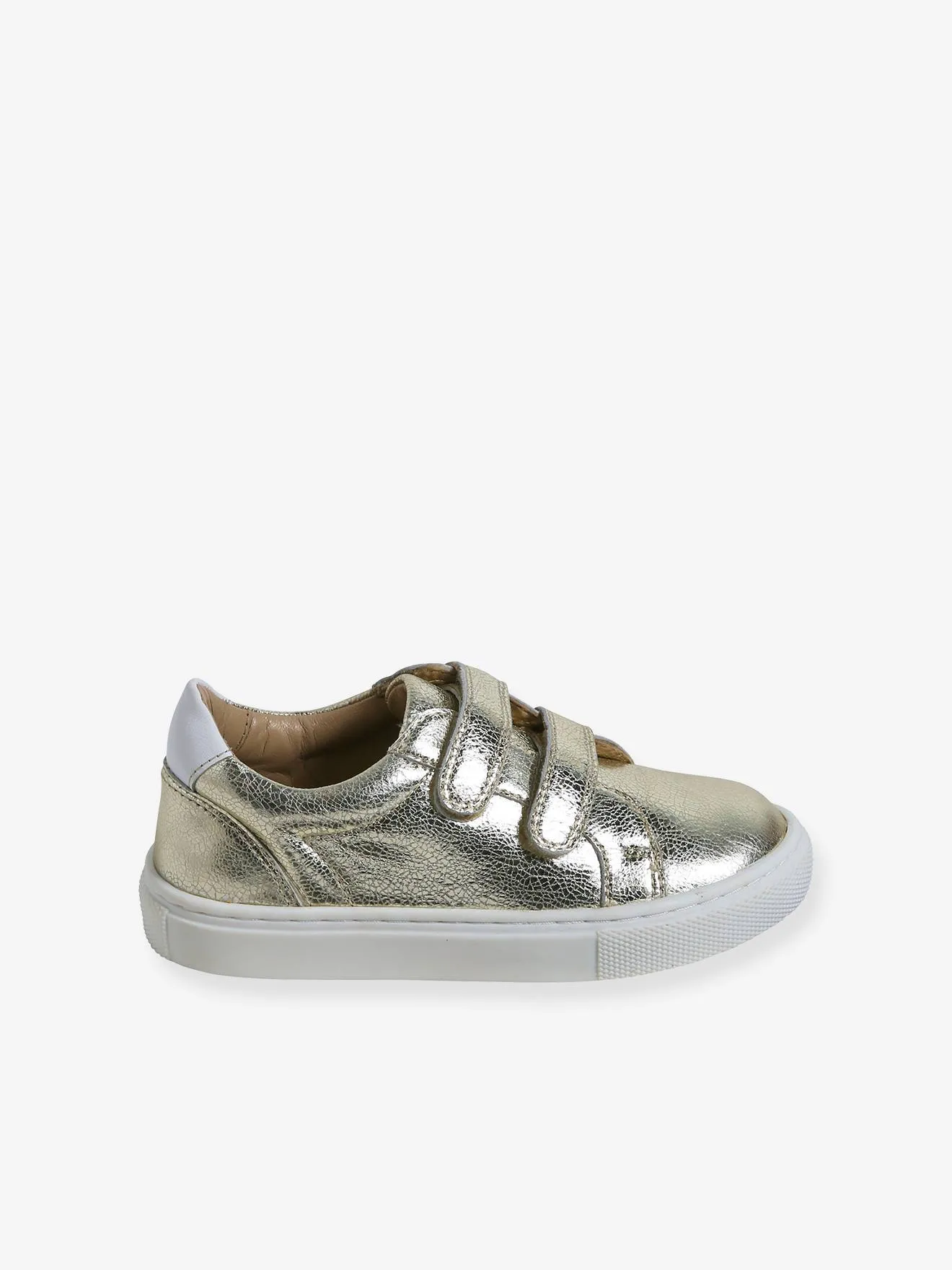 Trainers in Golden Leather for Children - gold