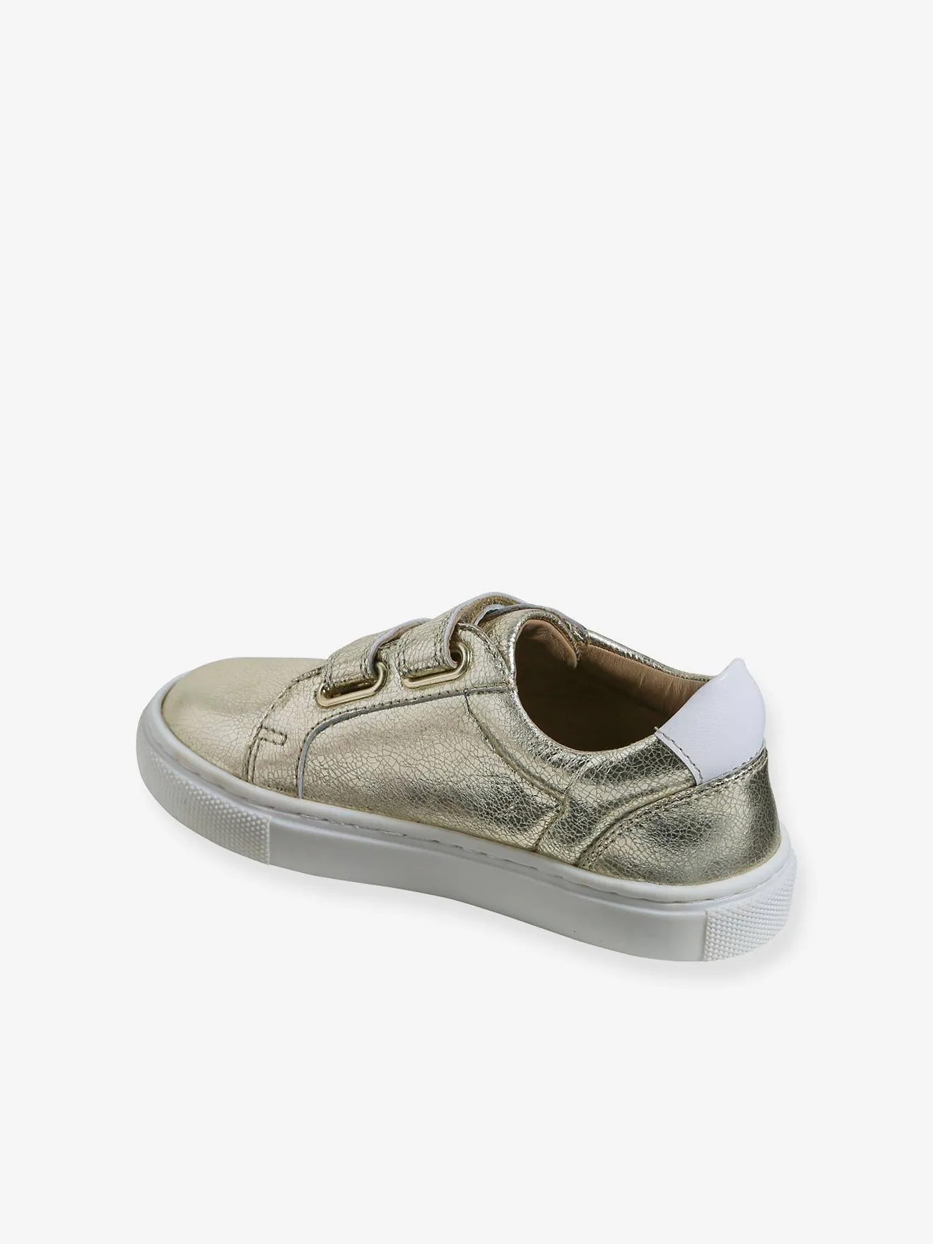 Trainers in Golden Leather for Children - gold