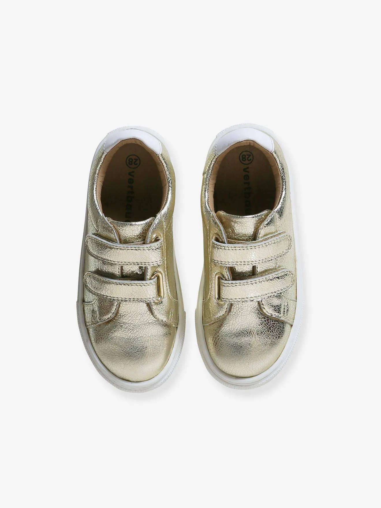 Trainers in Golden Leather for Children - gold