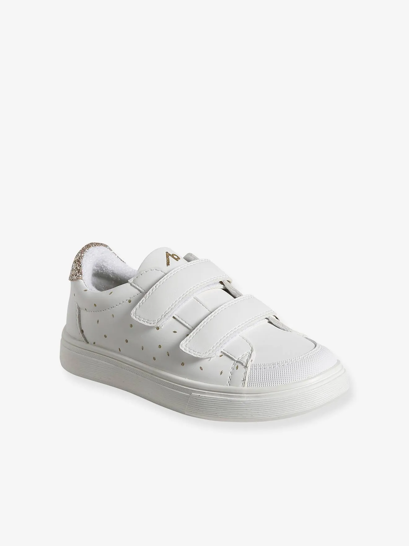 Trainers with Golden Details for Children - printed white