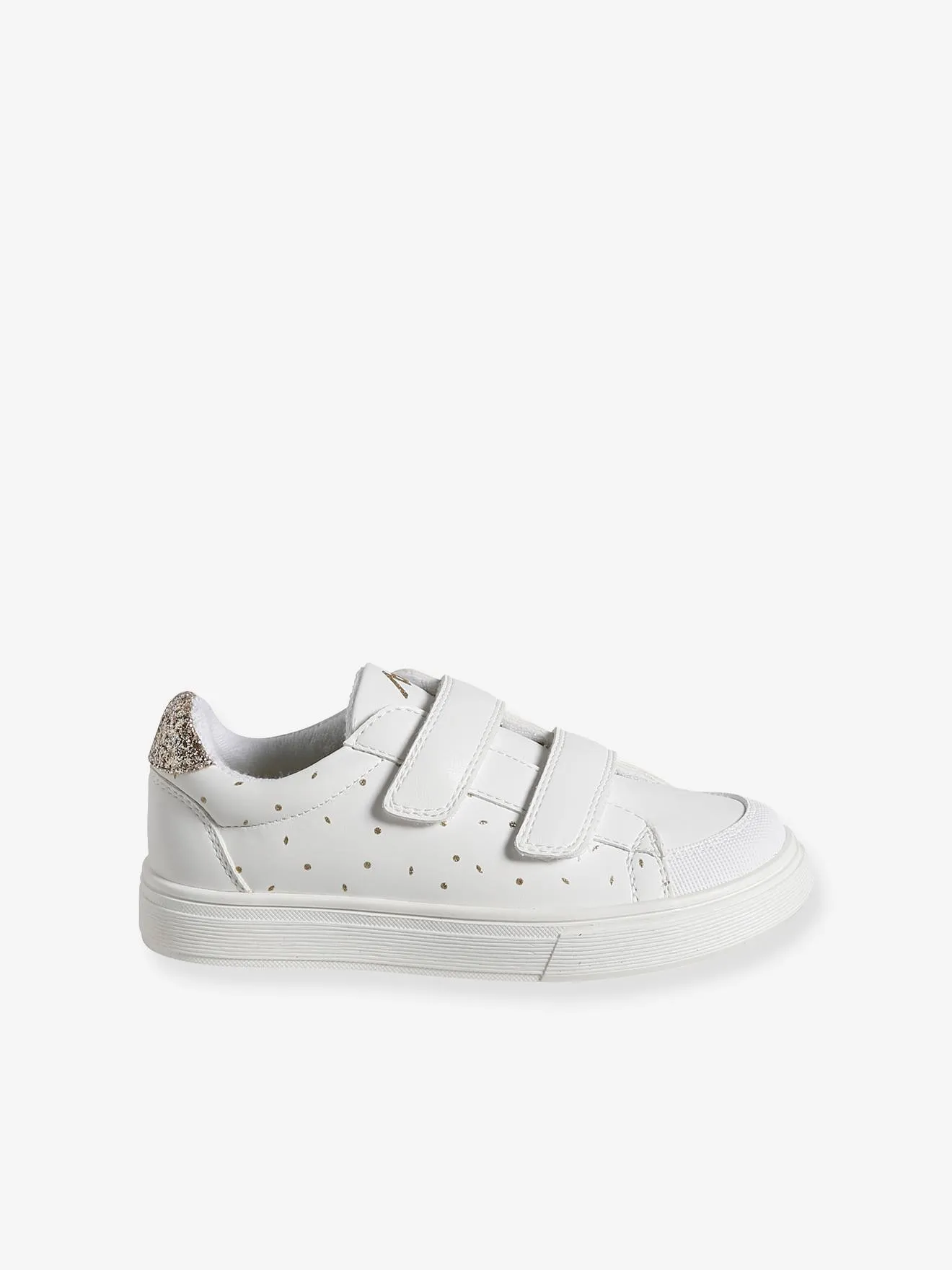 Trainers with Golden Details for Children - printed white