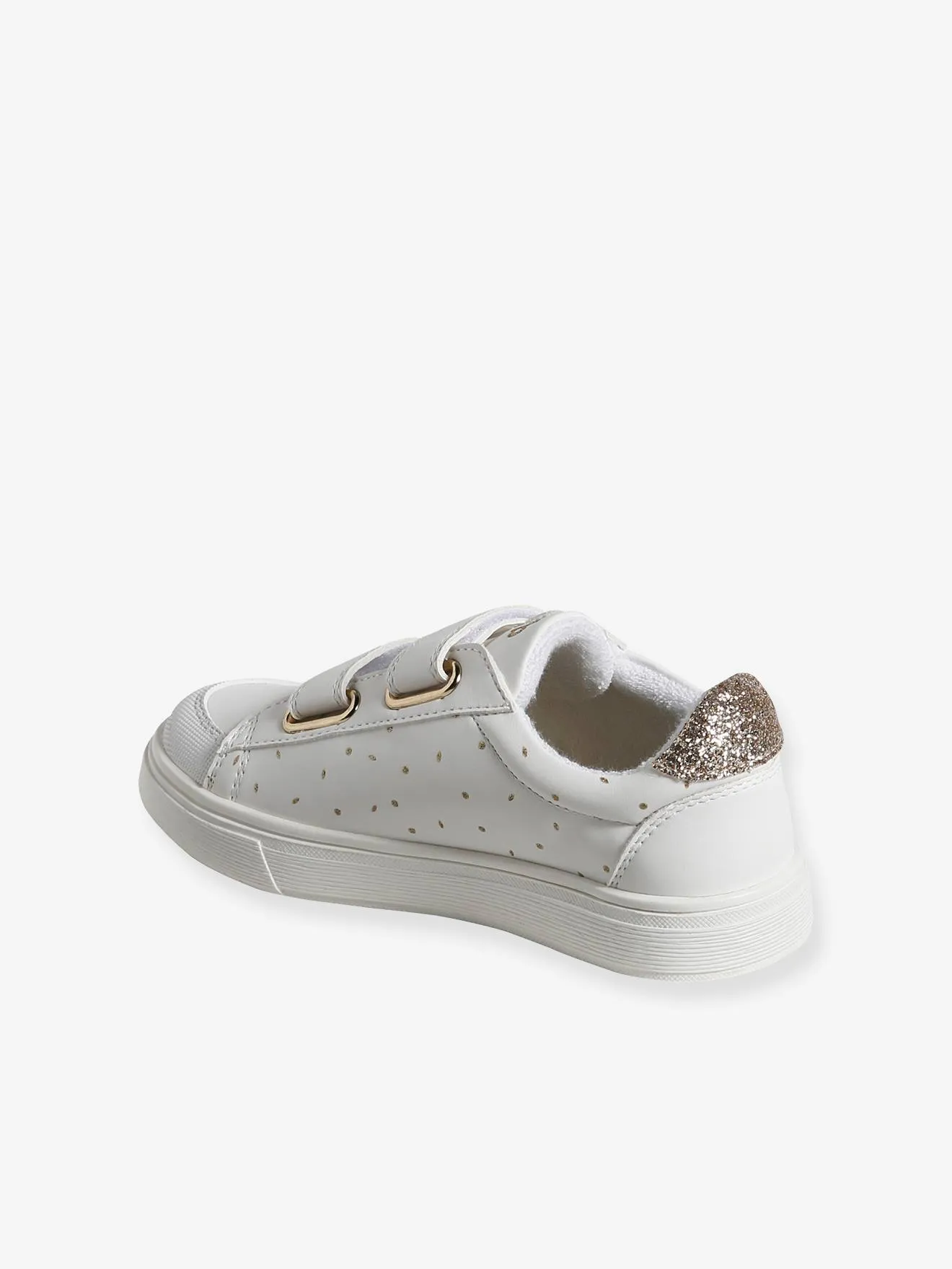 Trainers with Golden Details for Children - printed white