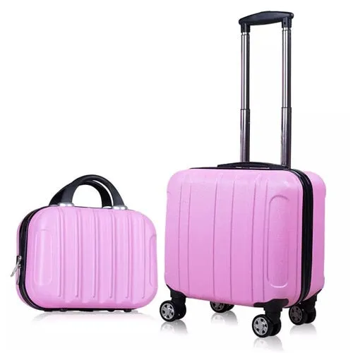 Unisex Retro Fashion Rolling Luggage Sets Spinner Travel Suitcase Bag