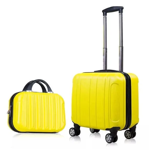 Unisex Retro Fashion Rolling Luggage Sets Spinner Travel Suitcase Bag