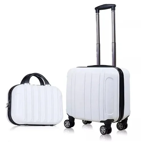 Unisex Retro Fashion Rolling Luggage Sets Spinner Travel Suitcase Bag