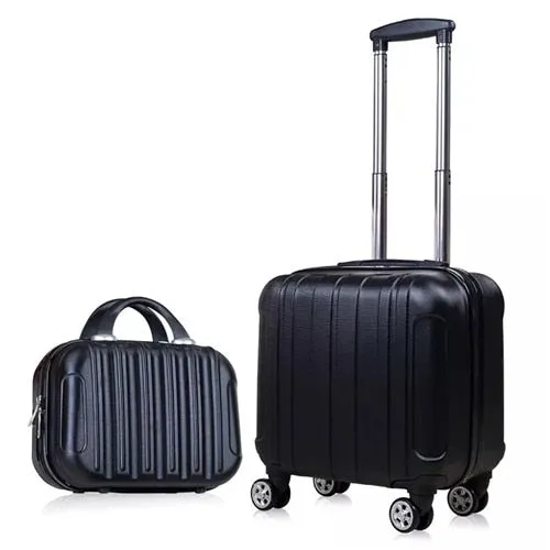 Unisex Retro Fashion Rolling Luggage Sets Spinner Travel Suitcase Bag