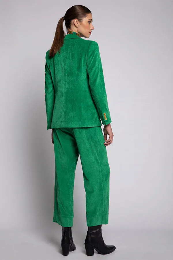 Vilagallo DORIN GREEN CORDUROY TROUSERS