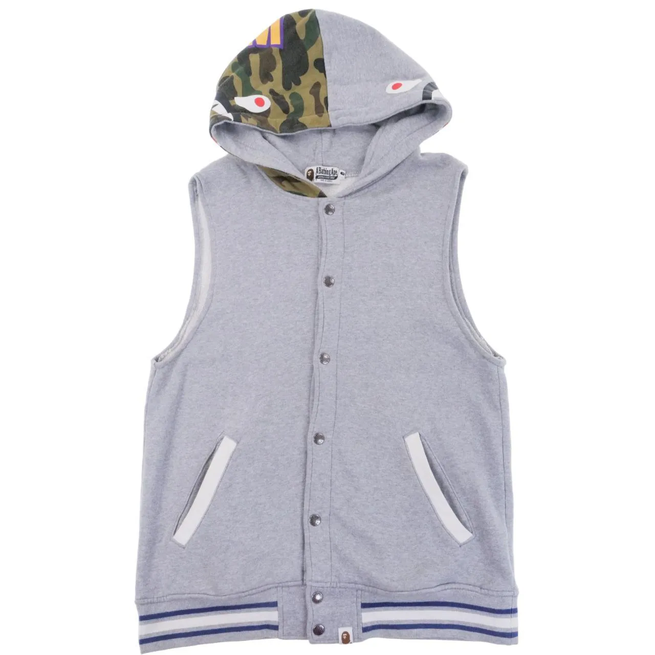 Vintage BAPE Tiger & Shark Hooded Vest Size M