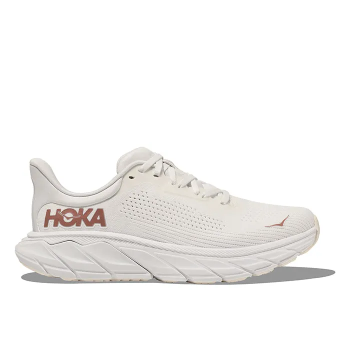 Womens Hoka Arahi 7 in Blanc De Blanc/Rose Gold