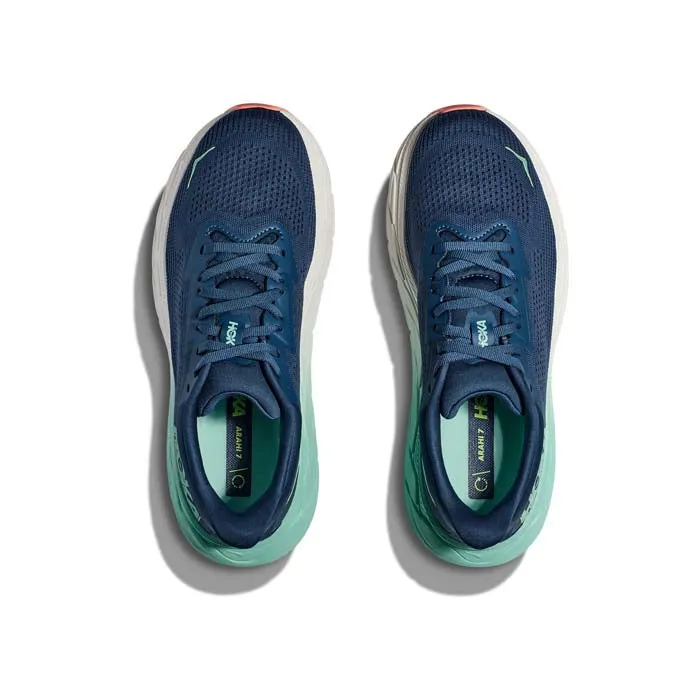 Womens Hoka Arahi 7 in Midnight/Seafoam