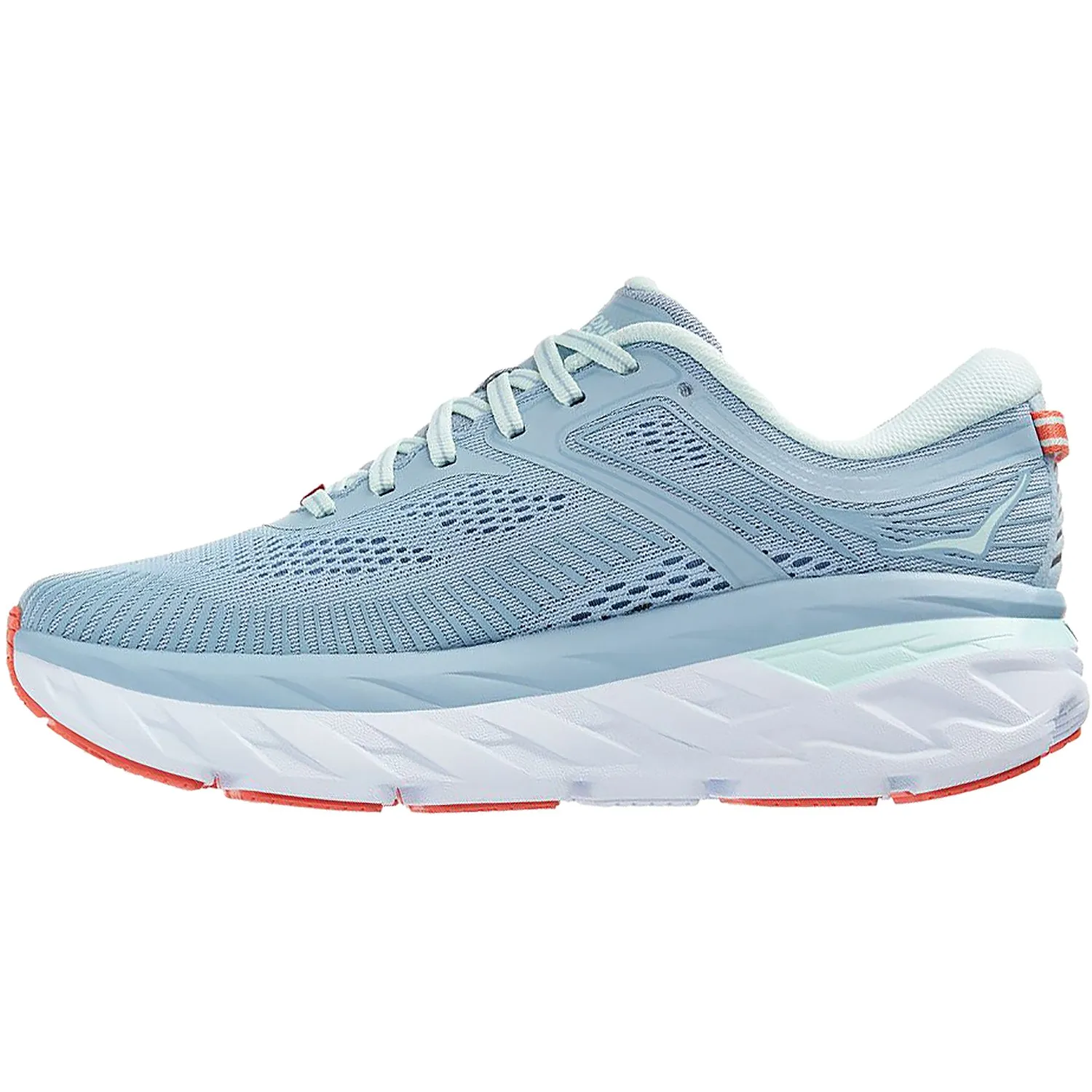 Women's Hoka Bondi 7 Blue Fog/Blue Glass Mesh